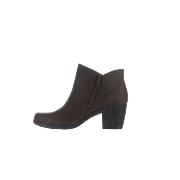 Clarks Womens Un Lindel Zip Brown Oily Leather Ankle Boots Size 5.5 Medium (B,! - Picture 3 of 4